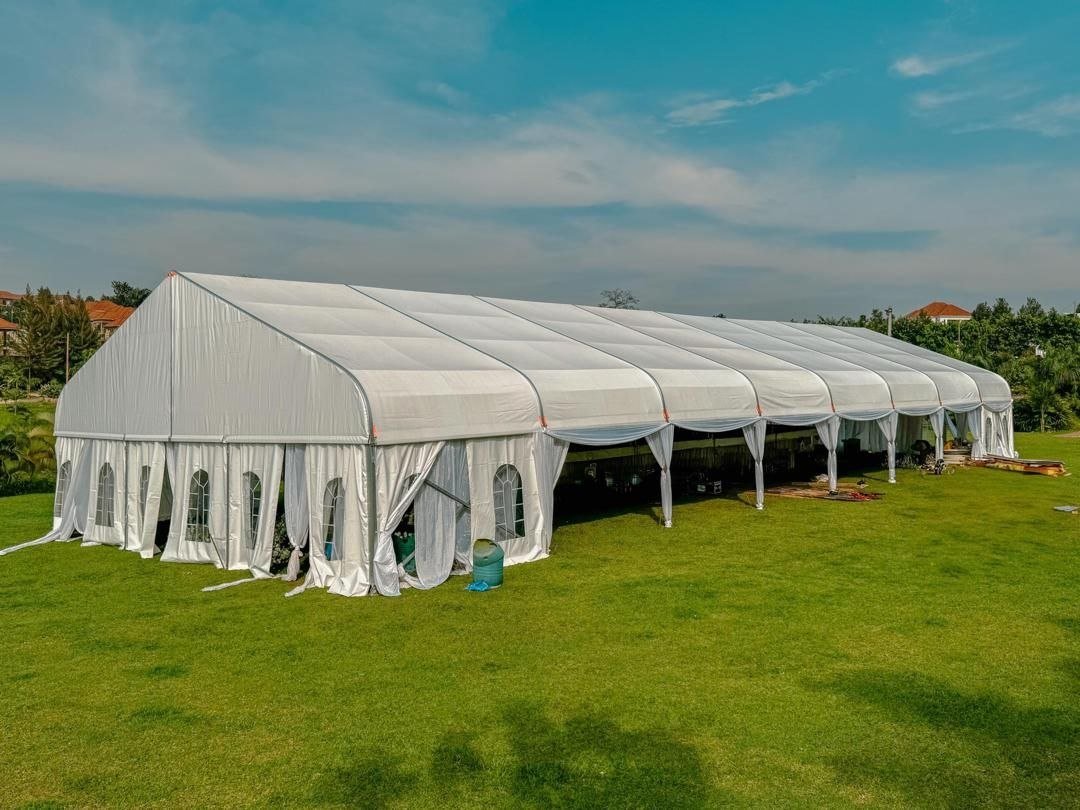 Large white event tent hire
